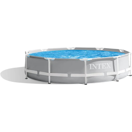 Intex 26701EH Prism Frame Premium Above Ground Swimming Pool Set: 10ft x 30in – Includes 330 GPH Cartridge Filter Pump