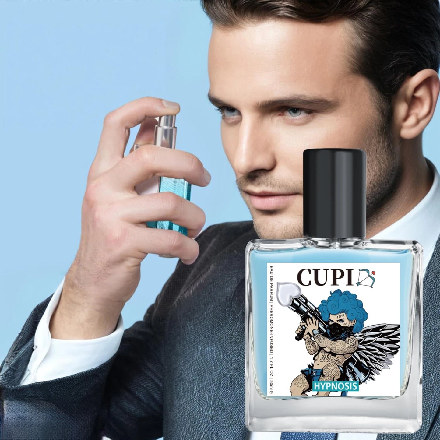 50ml Cupid Hypnosis Perfume Pheromone Cologne for Men Long Lasting Enhances Intimacy High Quality Hombre Perfume Attract Women