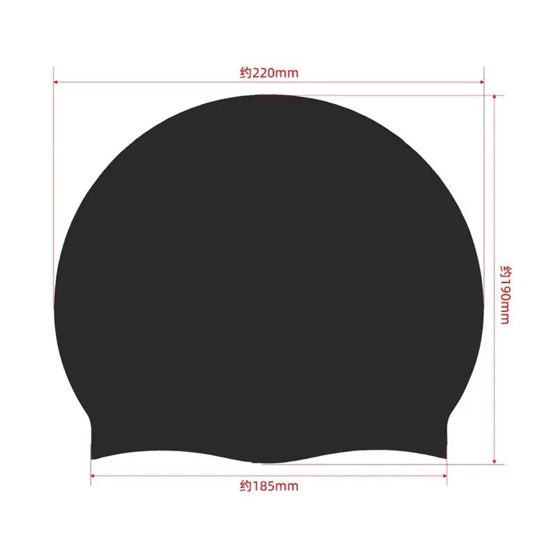 Silicone Waterproof Swim Hat for  Adult Kids Long Hair Pool Caps Diving Equipment Elastic Caps