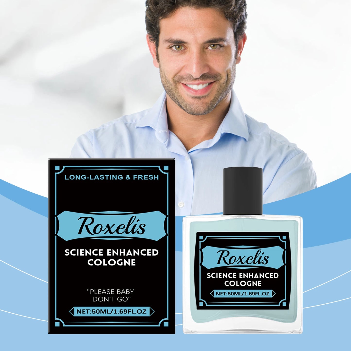 Roxelis 50ml Pheromone Cologne Perfume Mist Men Long Lasting Gentleman Charming Scent Refreshing